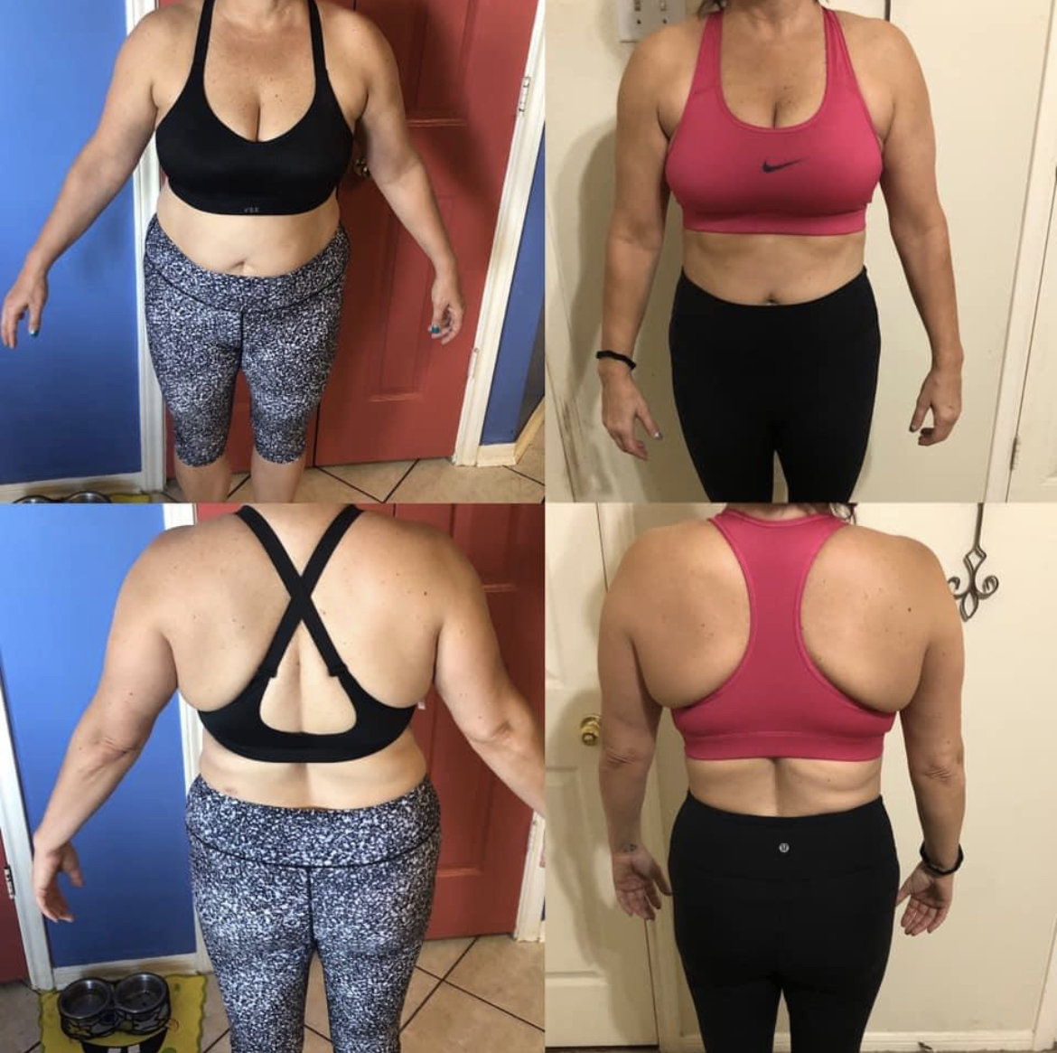 Before and after transformation of an iAMLIFT personal training client in League City, TX (6)